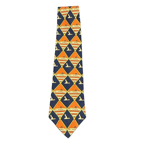 Tommy Hilfiger Mens Vintage Neck Silk Tie - Picture 2 of 9